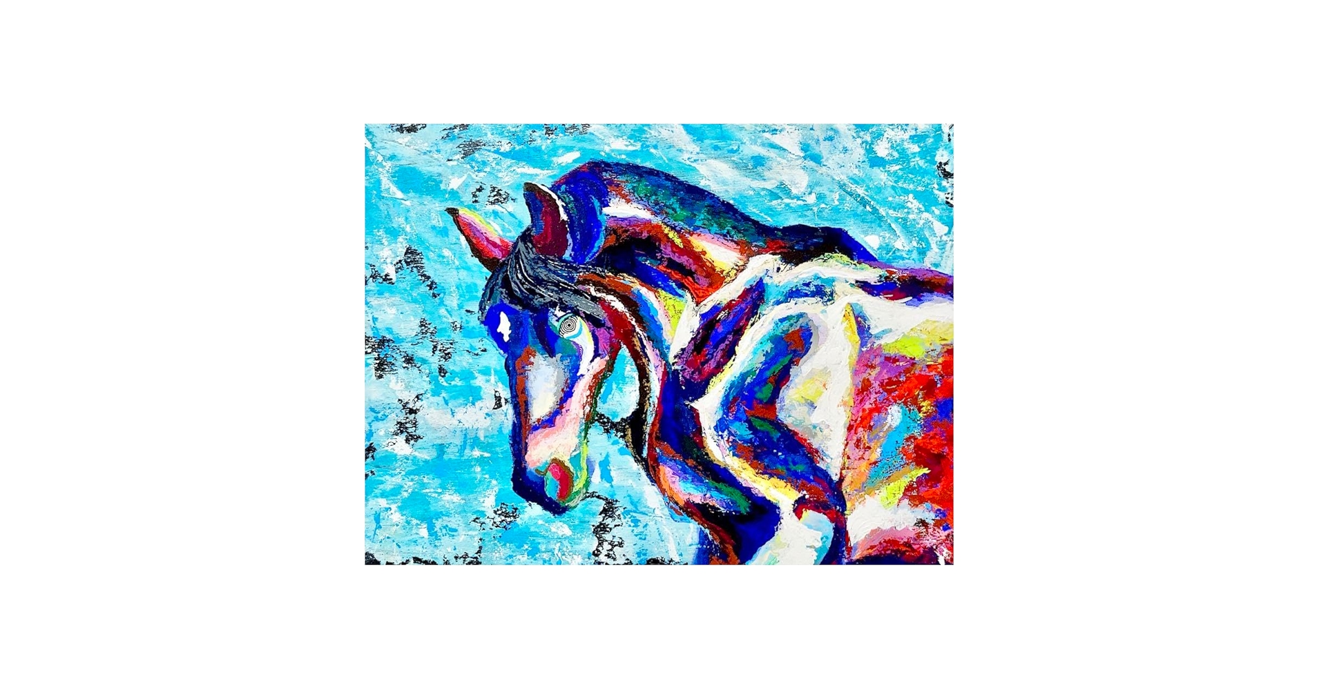 原画　馬　絵画　動物画　肉筆画　アクリル画　現代アート　一点物　手描き 原画 馬 絵画 動物画 肉筆画 アクリル画 現代アート 一点物 手描き